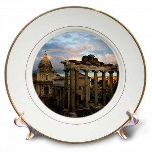 3dRose Forum, Rome, Italy - EU16 DBN0183 - David Barnes, Porcelain Plate, 8-inch   